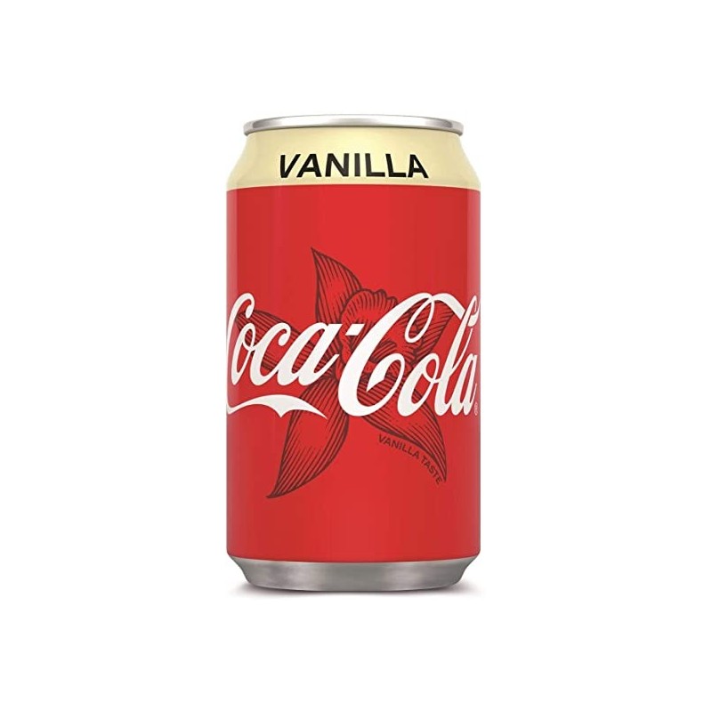 Canette de Coca-Cola Vanille, Vanilla, Coke, Boisson Rafraîchissante,  Softdrink, Caféine, 30 cl : : Epicerie