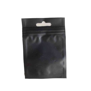 recto Pochon zip aluminium 10x7 cm noir