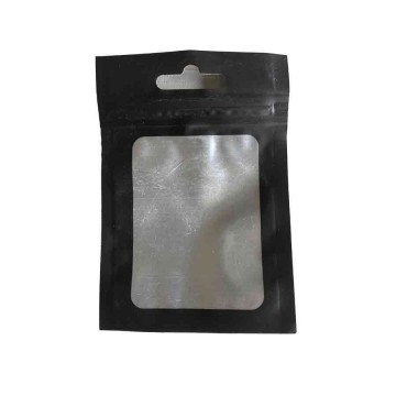 verso Pochon zip aluminium 10x7 cm noir