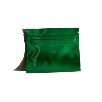 sachet zip aluminium vert